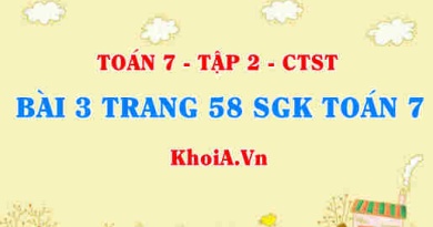 Bài 3 trang 58 SGK Toán 7 tập 2 Chân trời sáng tạo
